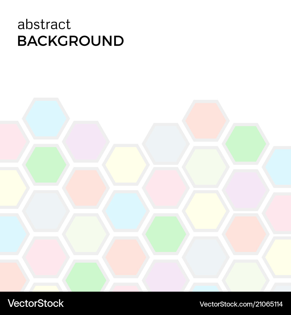 Abstract background with color hexagons Vector Image