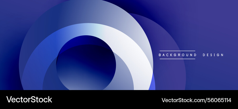 Abstract composition with layered circular Vector Image