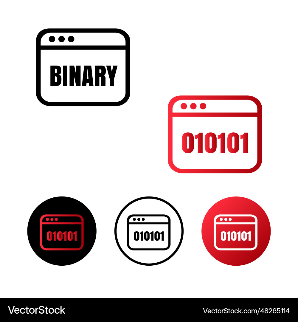 Binary code icon Vector Image