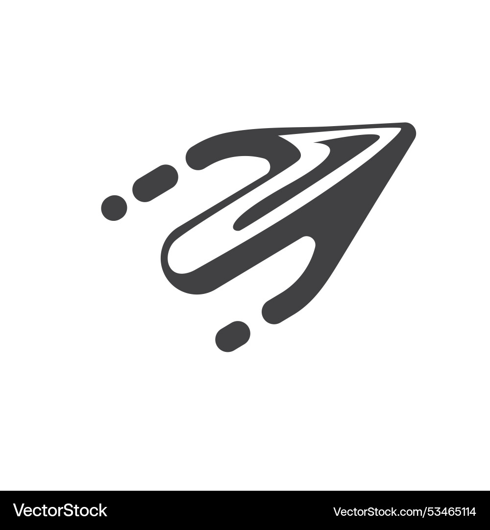 Black unique arrow icon element design template Vector Image