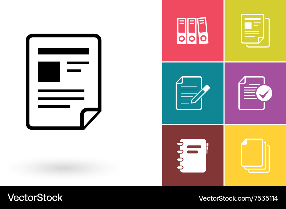 Document icon or file symbol vector image
