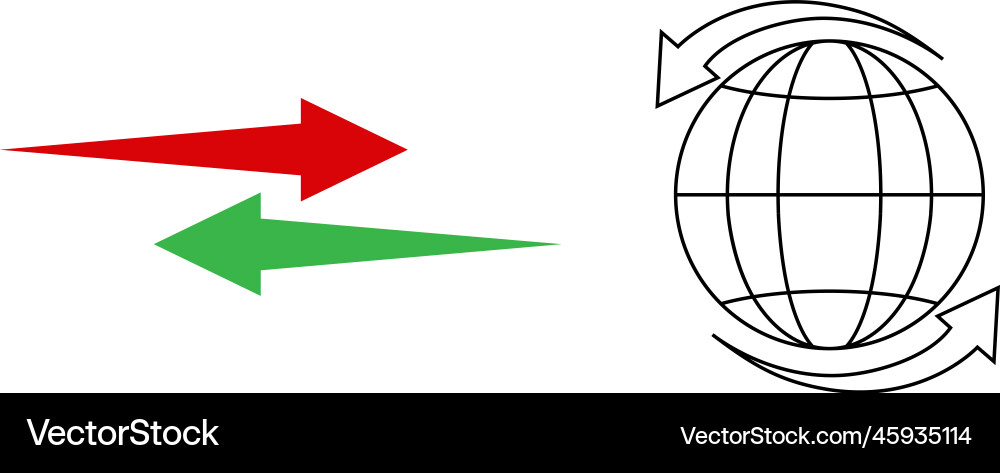 Export import icon Vector Image