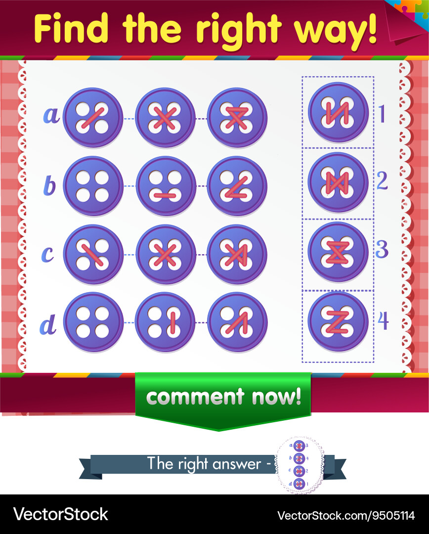 Find the right way button vector image