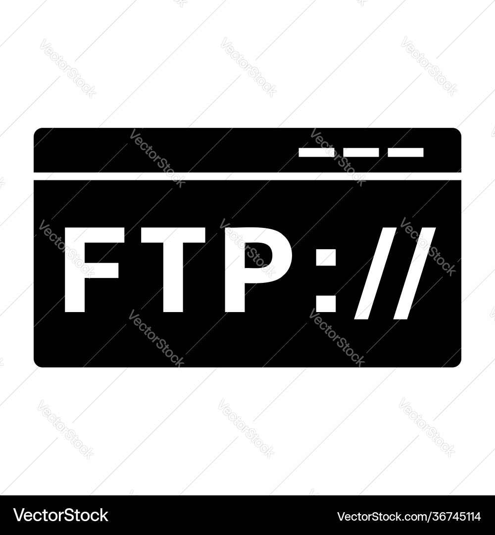 Ftp code icon isolated on white background vector image