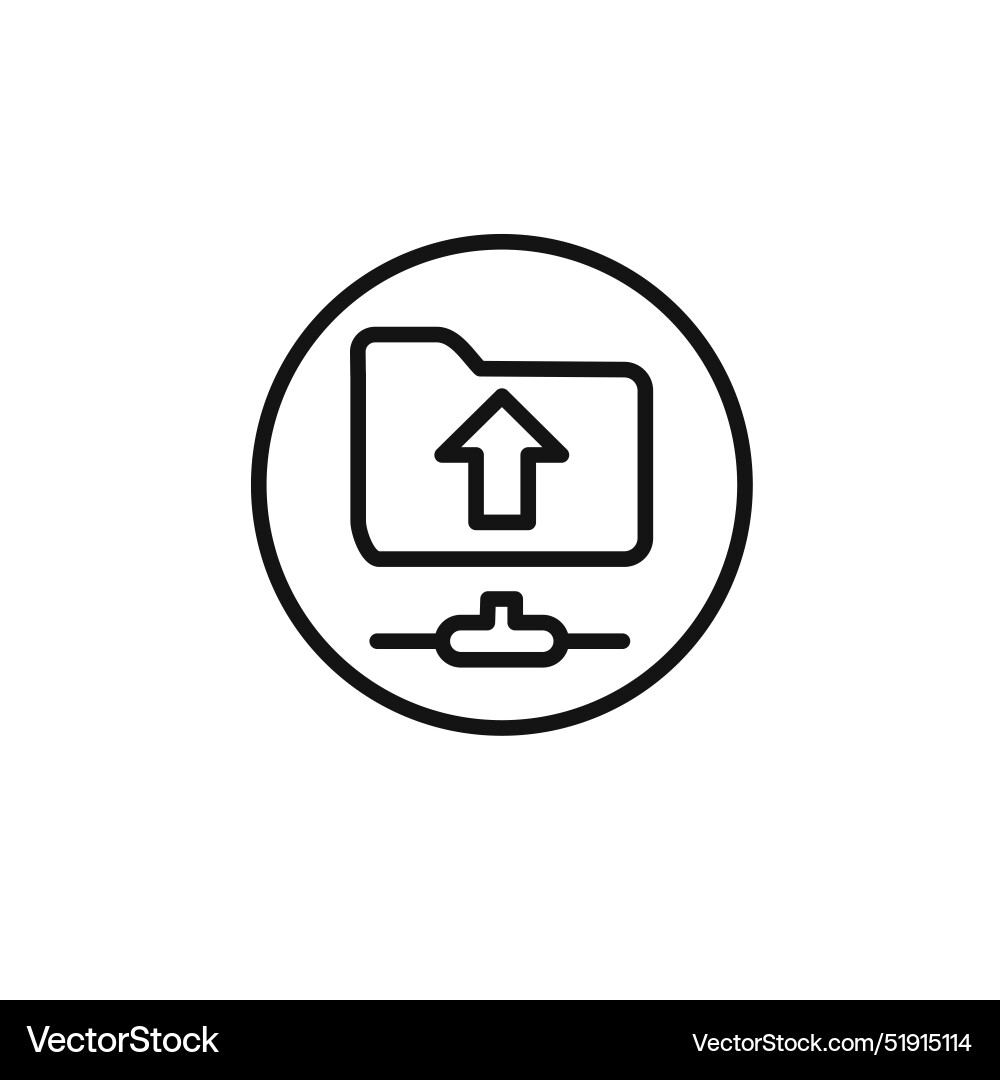 Ftp navigate up icon set collection for web Vector Image