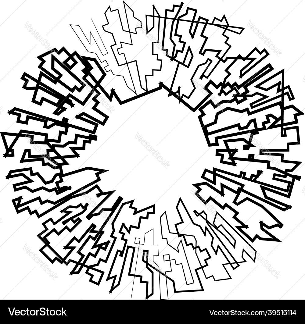 Geometric random circular element abstract Geometric random circular element abstract Vector Image