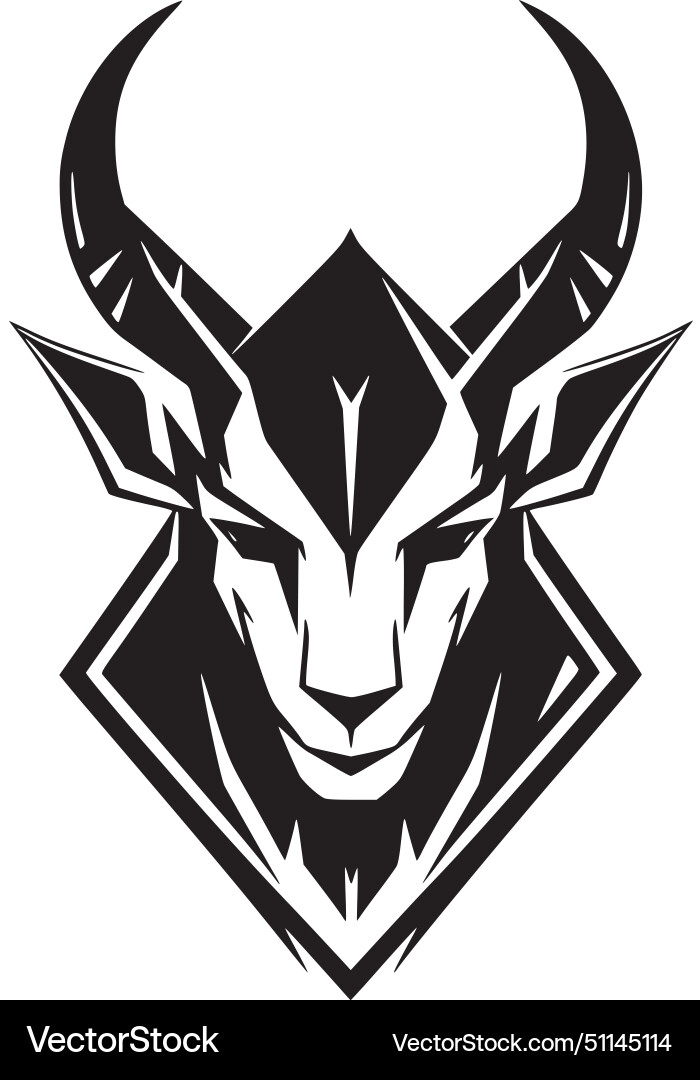 Goat - black and white Royalty Free Vector Image