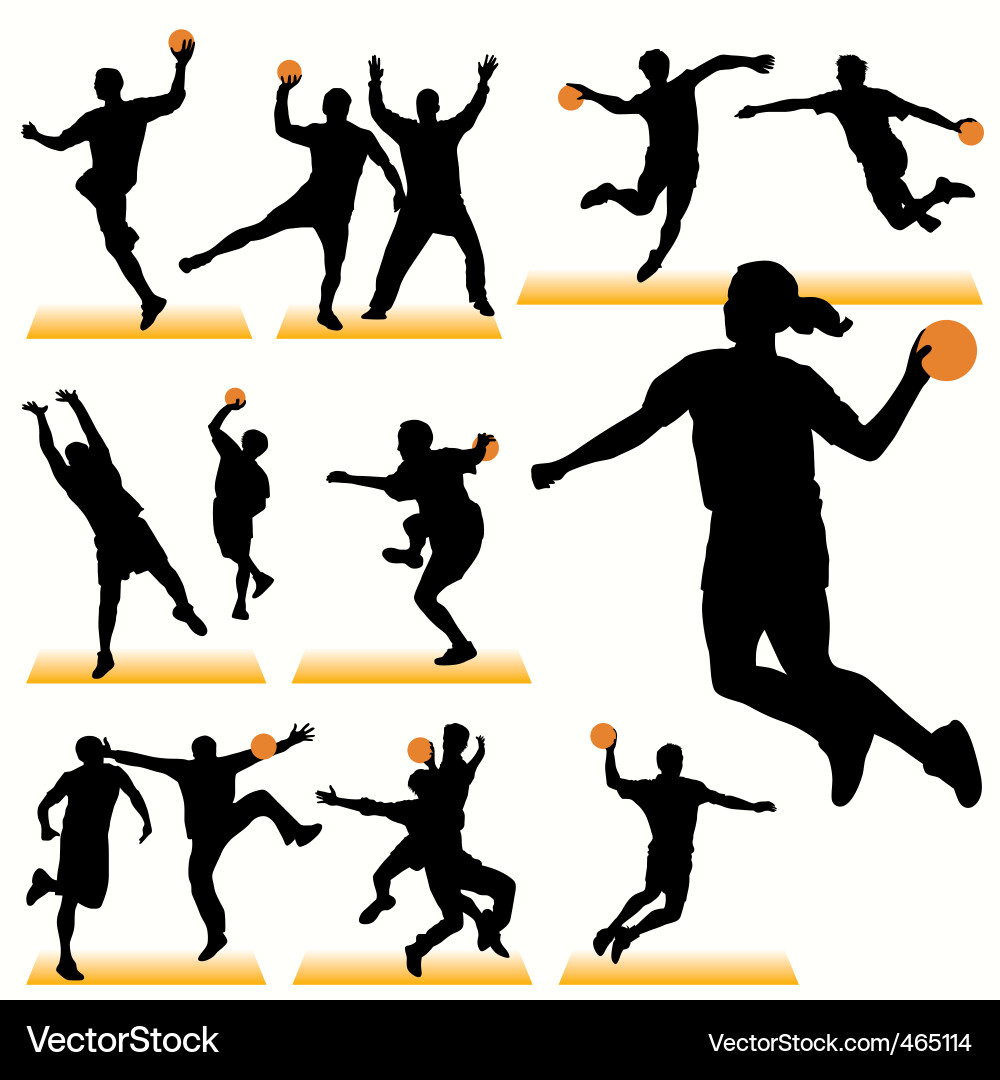 Handball Silhouettes vector image