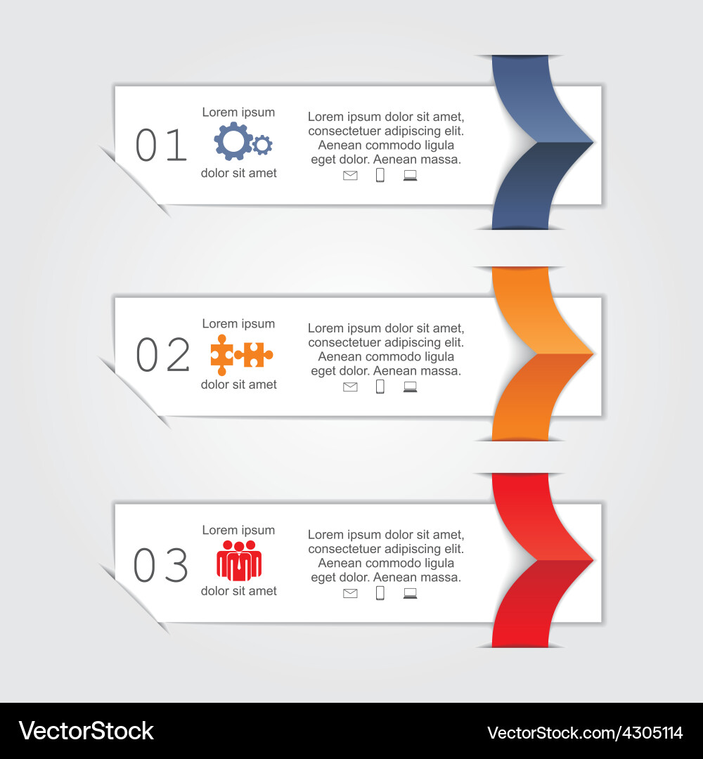 Infographic report template with text and icons Vector Image