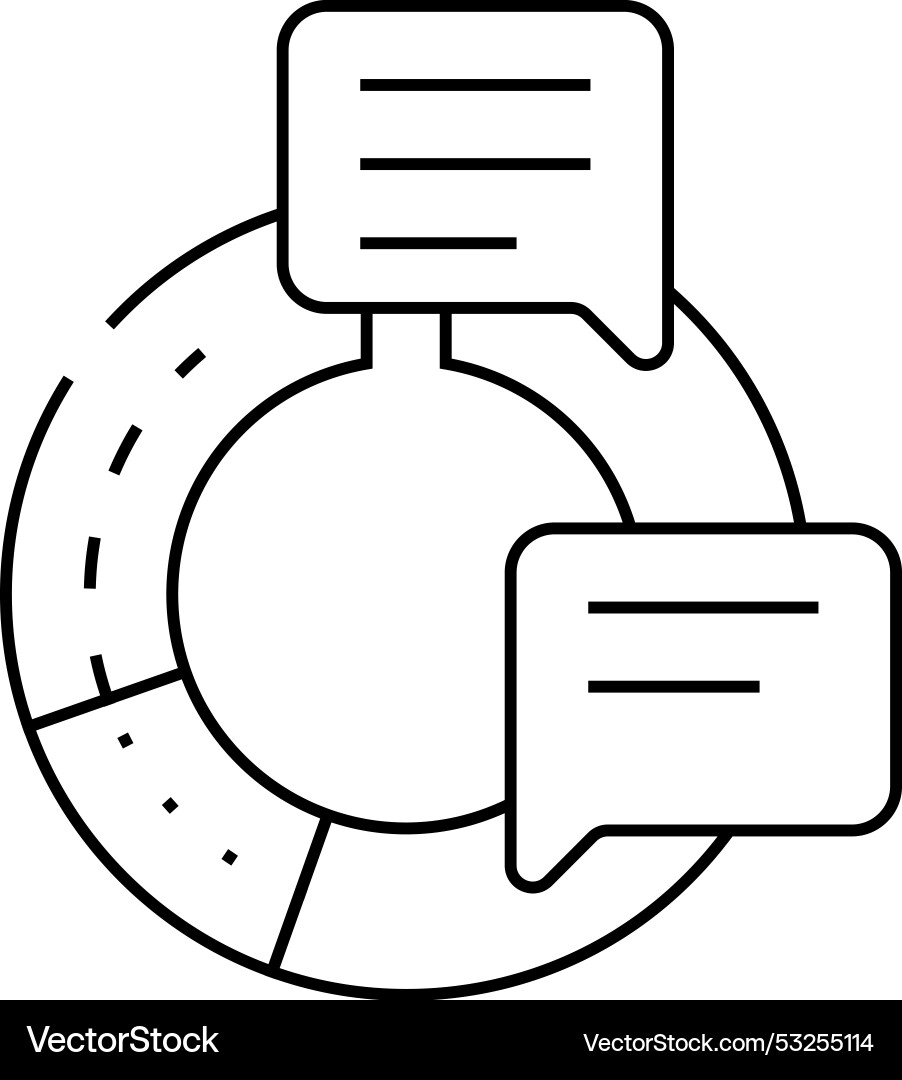 Information data science line icon Information data science line icon vector image