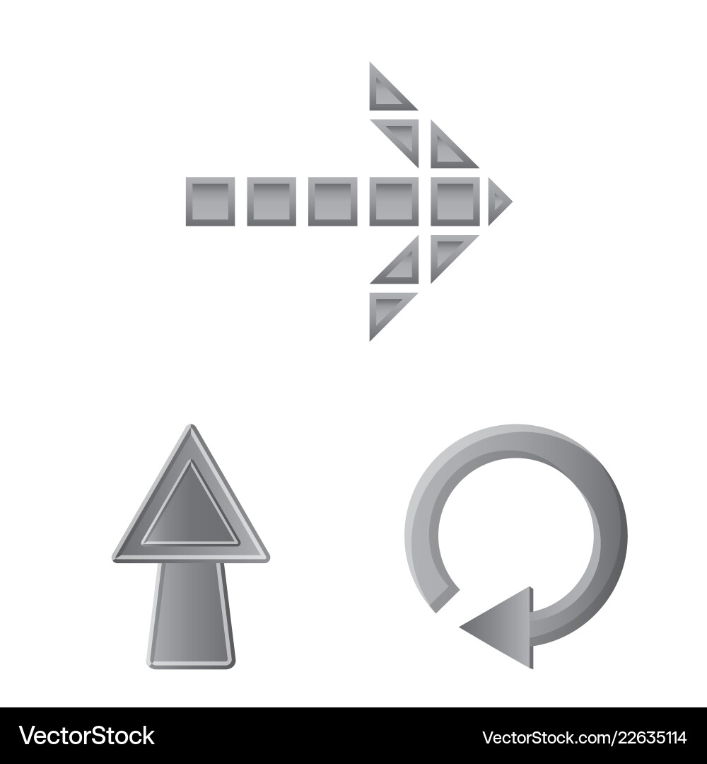 Isolated object of element and arrow sign Isolated object of element and arrow sign vector image