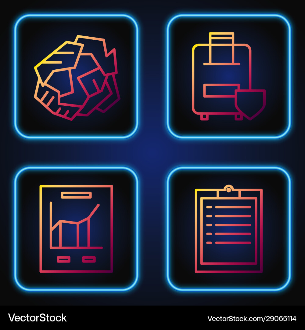 Set line clipboard with checklist document Set line clipboard with checklist document vector image