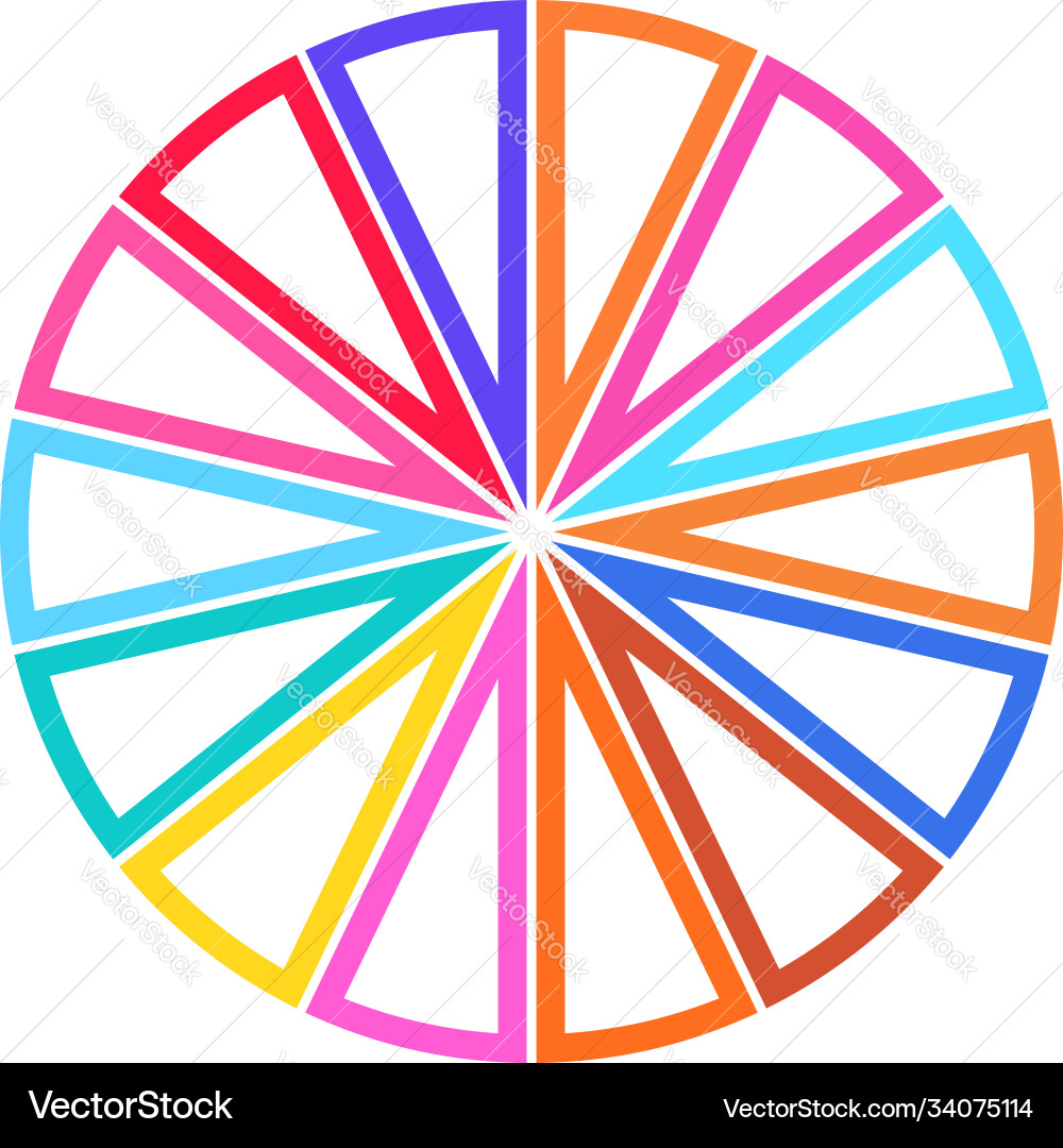 Simple pie chart-graph and diagram circle Vector Image
