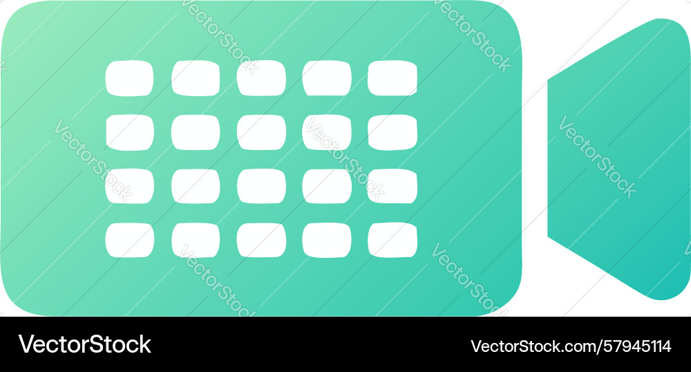 Video Camera with Grid Display Vector Image
