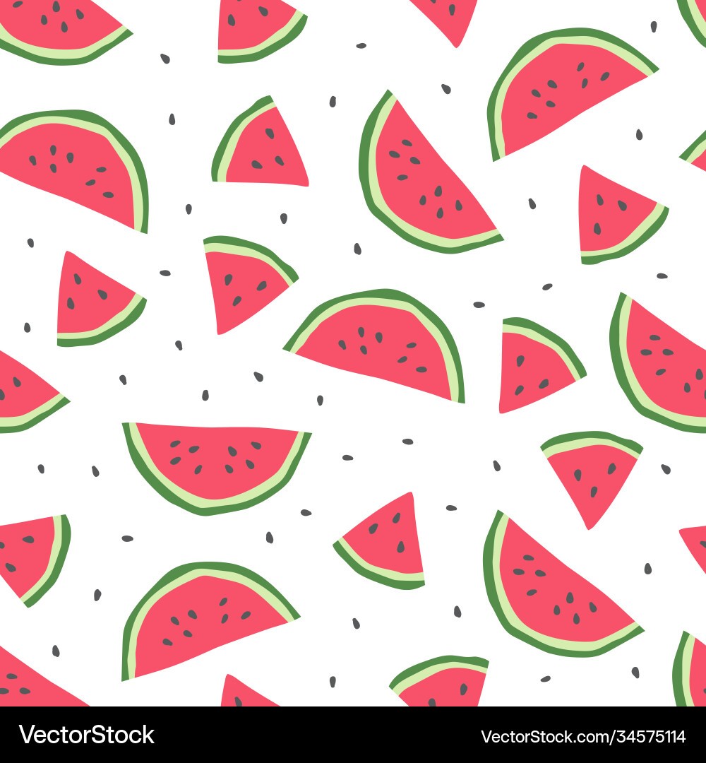Watermelon Seamless Pattern vector image