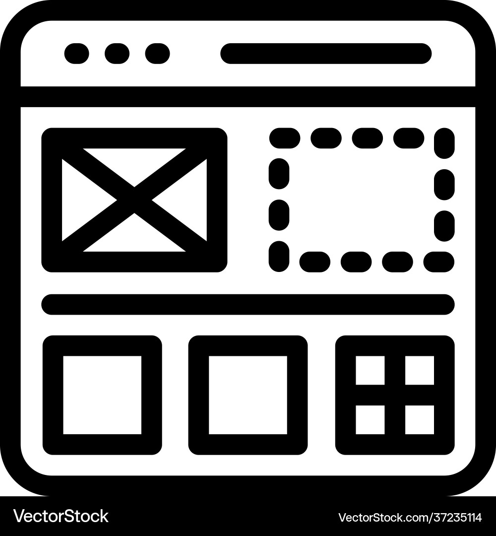 Web wireframe Vector Image