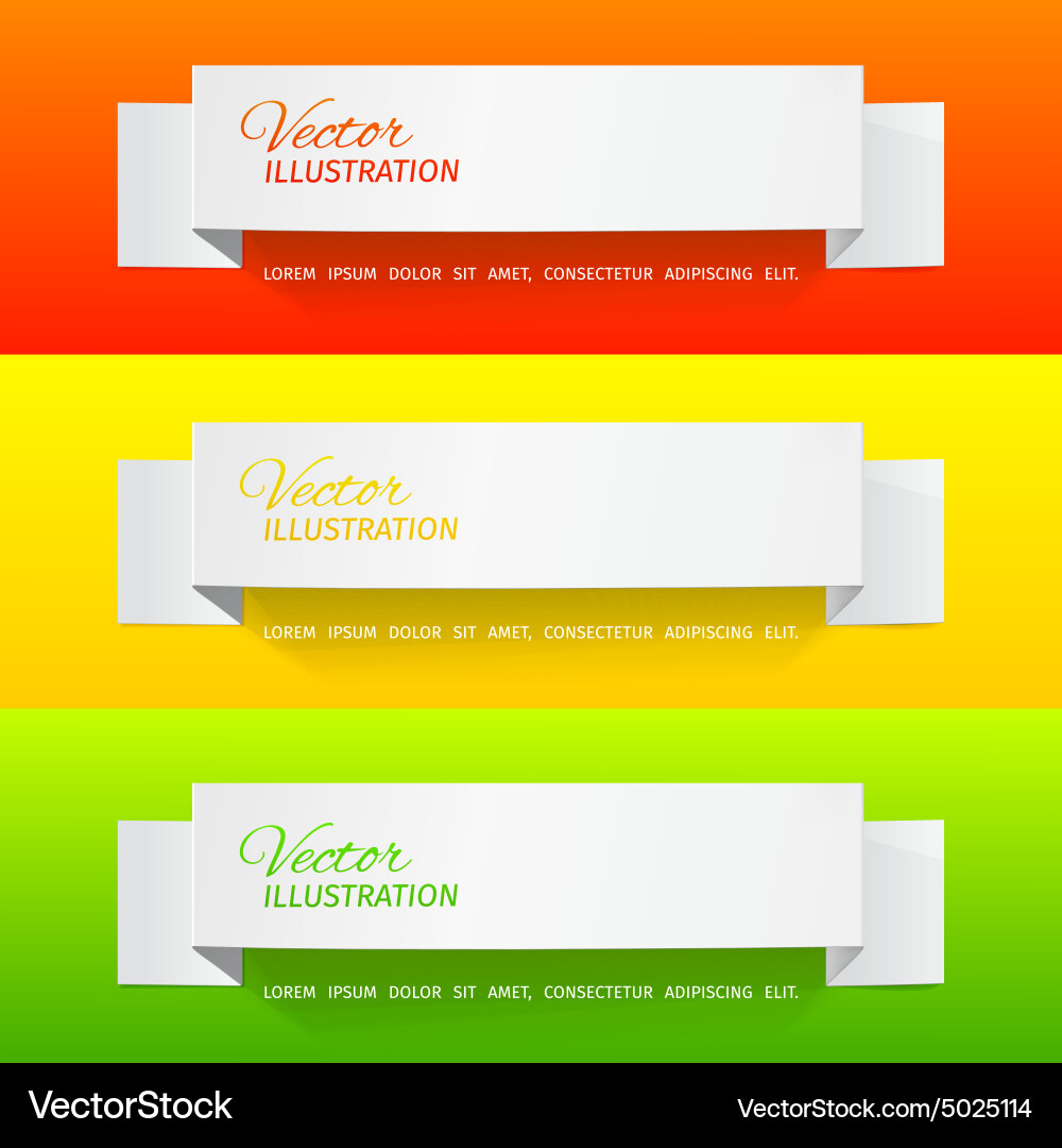White sheets of paper on a color background vector image