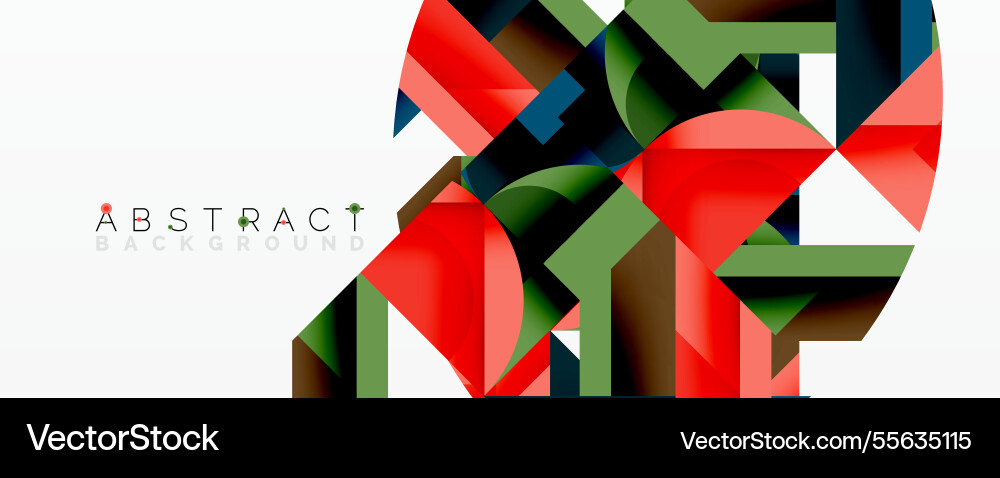Abstract geometric composition with interlocking Abstract geometric composition with interlocking vector image