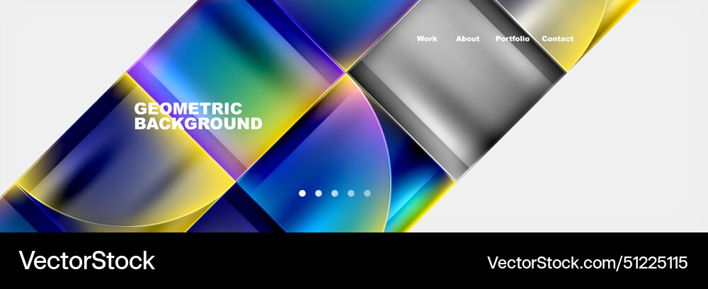 Circle triangle geometric web site page template Vector Image