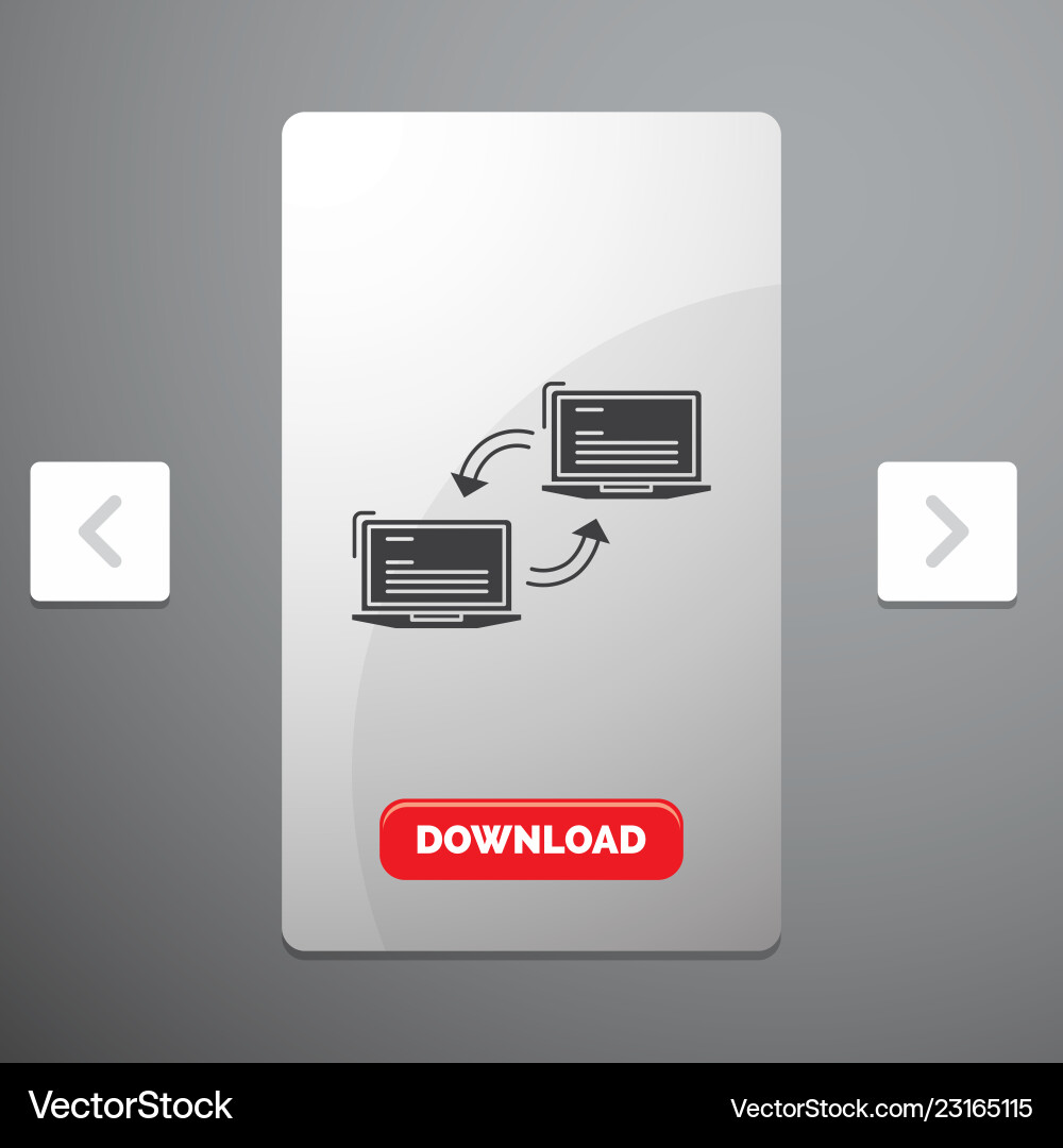 Computer connection link network sync glyph icon Computer connection link network sync glyph icon Vector Image