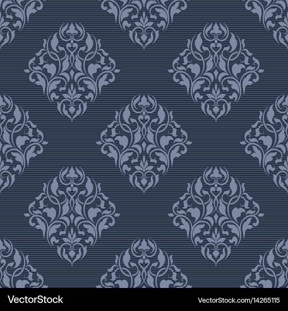 Damask seamless pattern background classical Vector Image