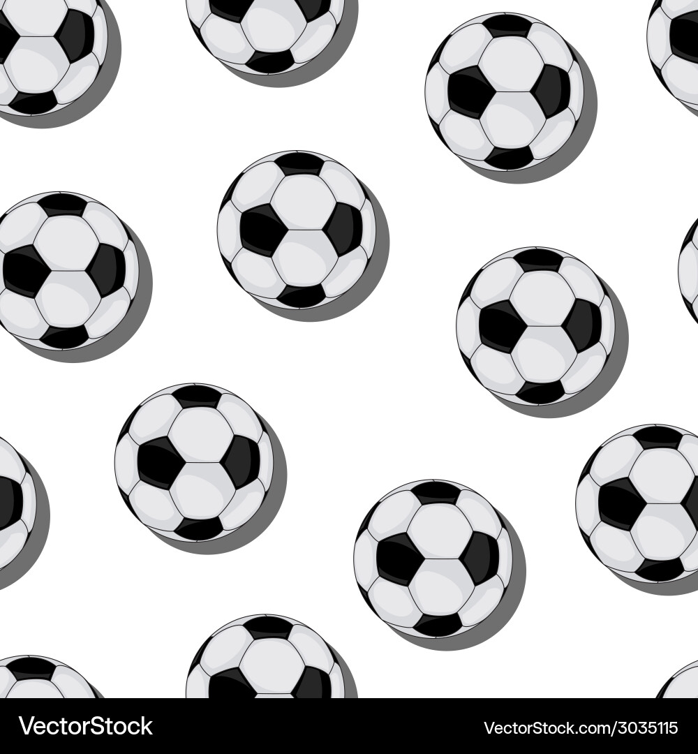 Football seamless pattern vector image