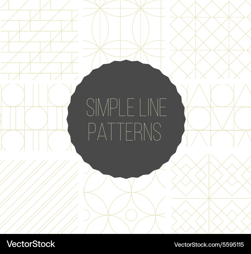 Geometric Line Patterns - Minimalist vector image