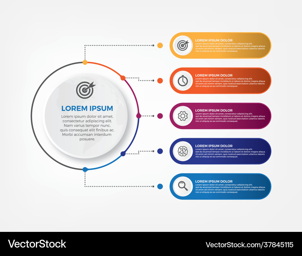 Gradient Info Element - Data & Charts Vector Image