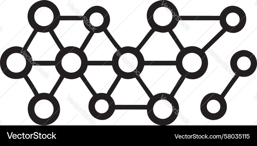 Hexagonal Network Pattern Vector Image