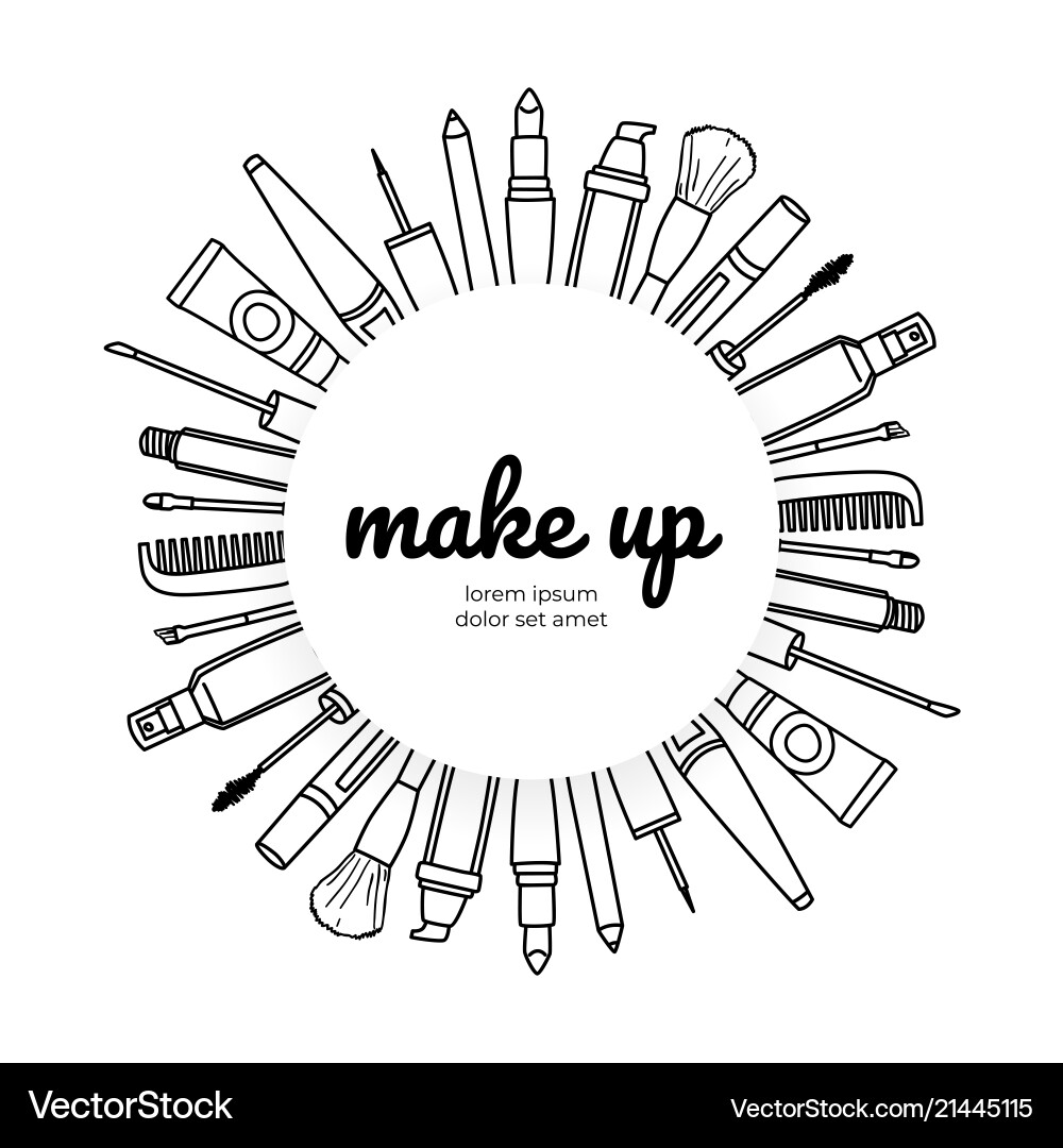 Make up artists logotype different types Make up artists logotype different types vector image