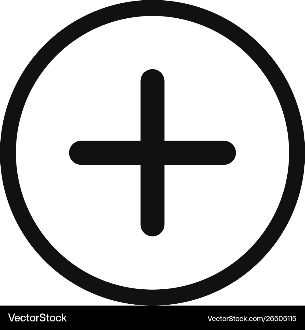 Plus icon add symbol in modern design style Plus icon add symbol in modern design style vector image