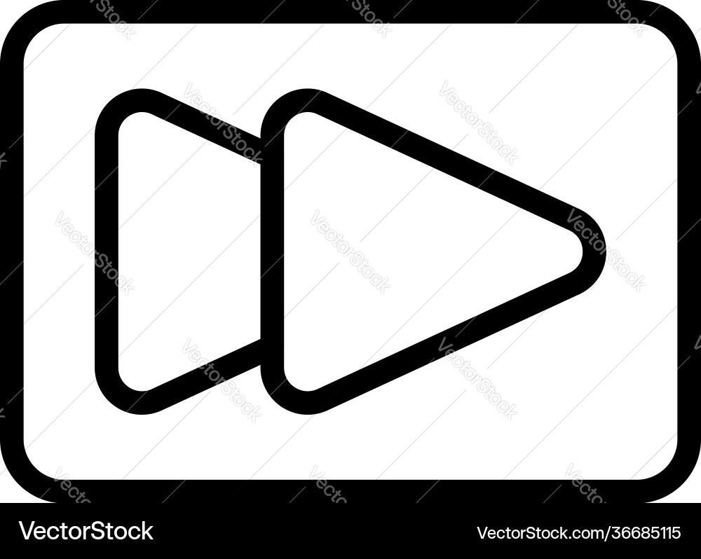 Rewind interface icon outline style Rewind interface icon outline style vector image