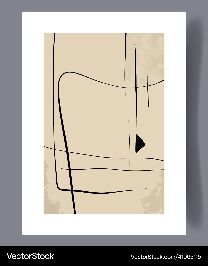 Scandinavian Abstract Art Print Set vector image