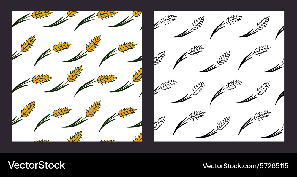Seamless pattern with wheat on a white background Seamless pattern with wheat on a white background vector image