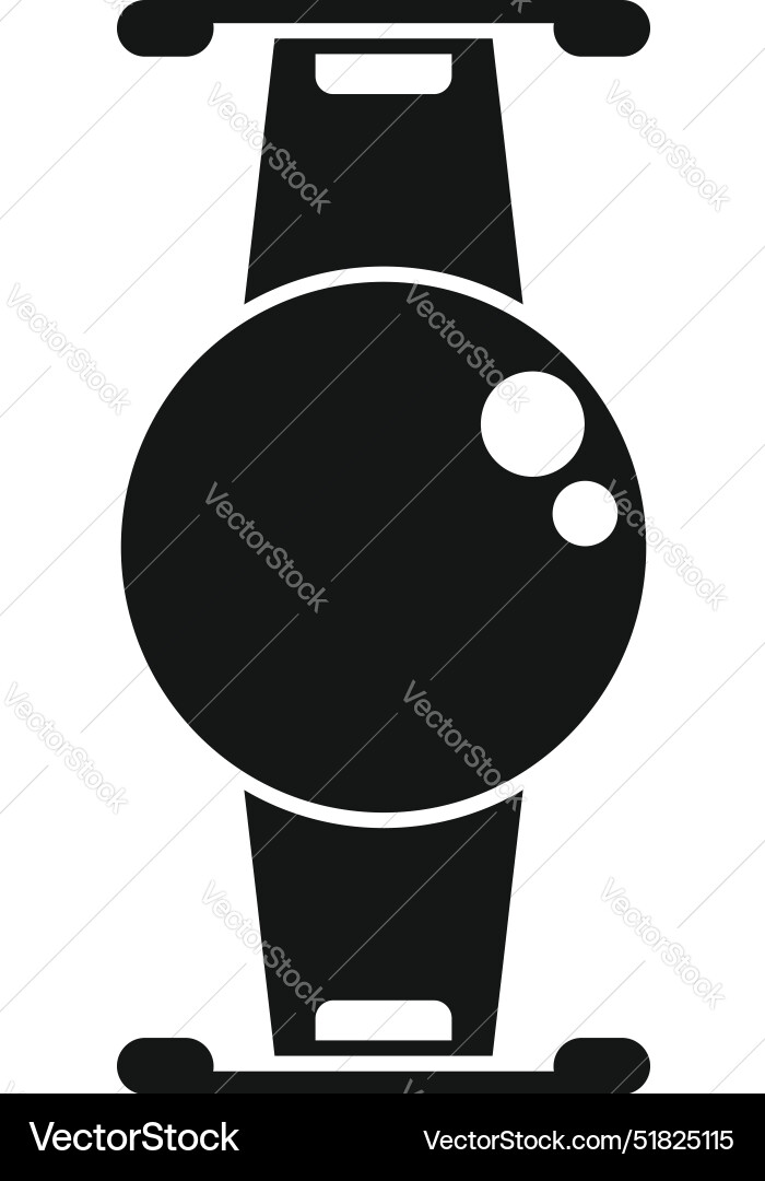 Smart watch showing time in black and white Smart watch showing time in black and white vector image