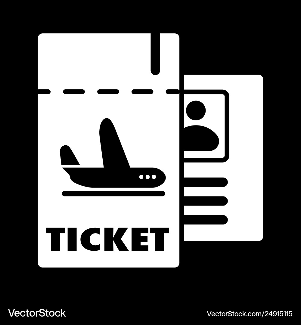 Ticket isolated minimal single flat linear icon vector image