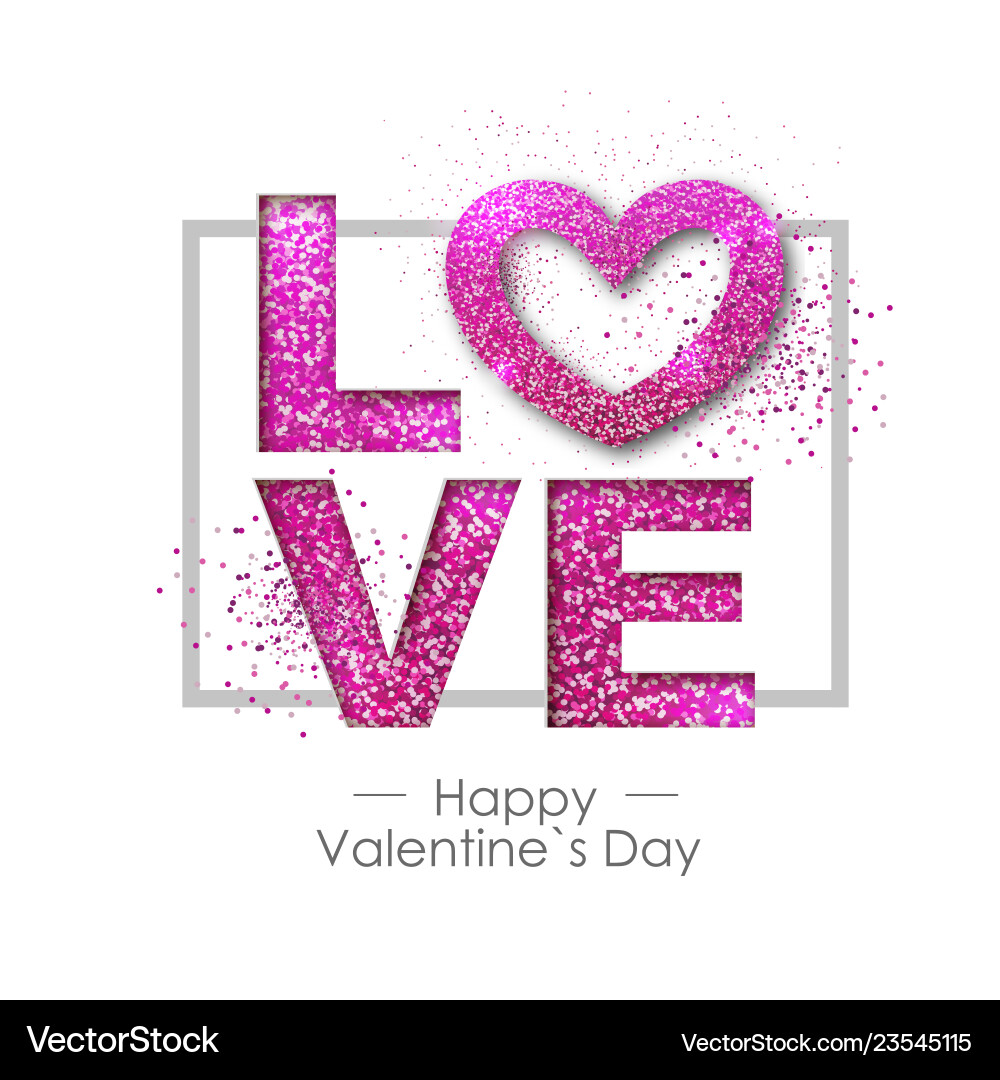 Valentine's Day Heart Background Vector Image