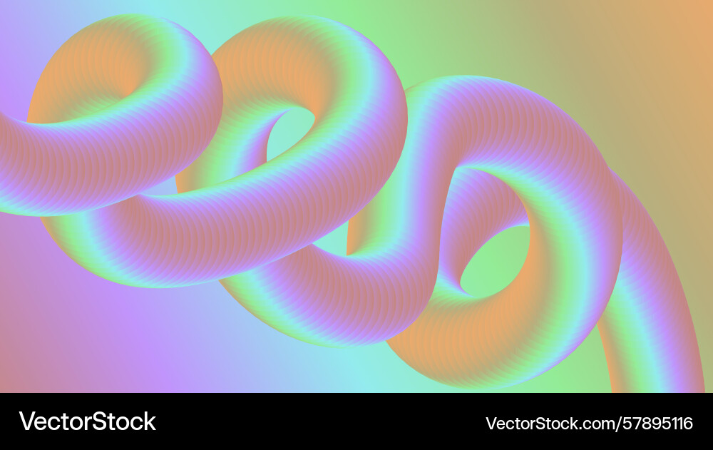 3d flowing blend gradient colorful abstract design Vector Image