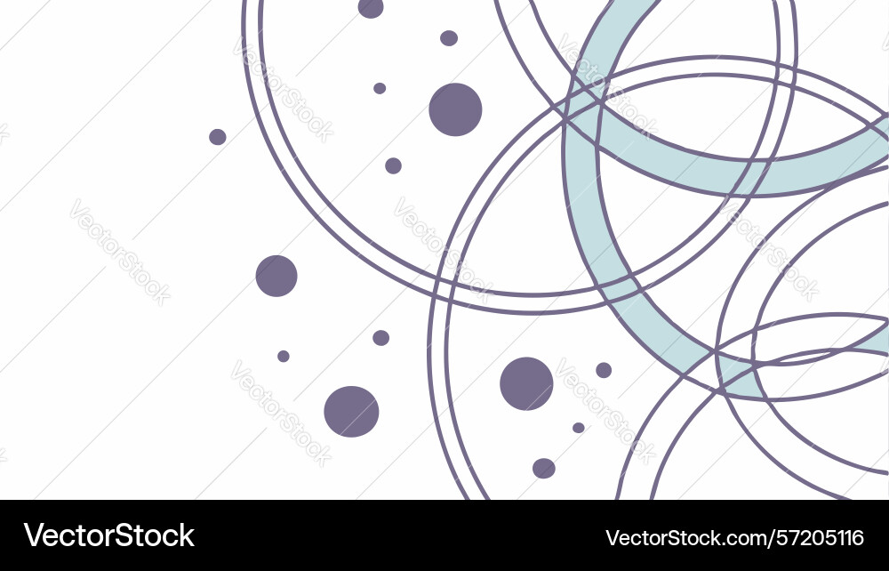 Abstract flowing circles and intersecting lines Vector Image