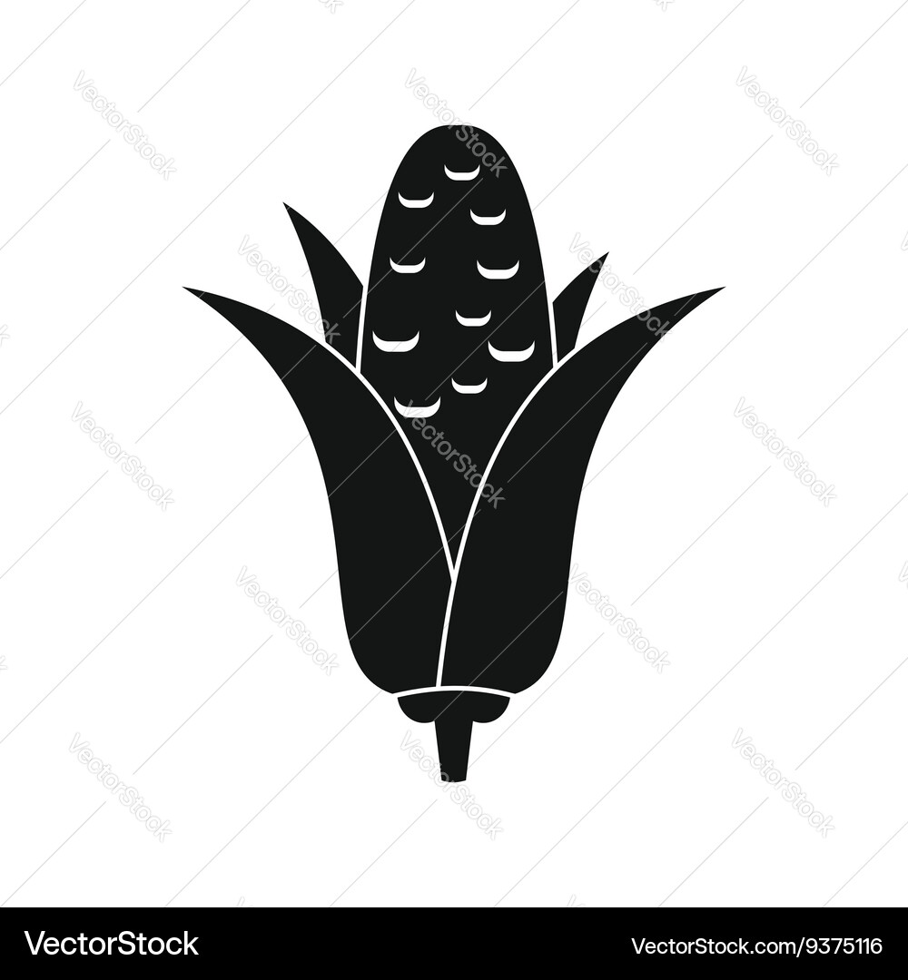 Corncob icon simple style Vector Image