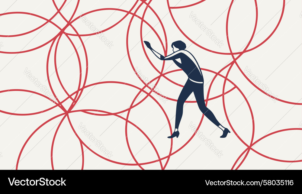 Digital Interaction Grid Vector Image
