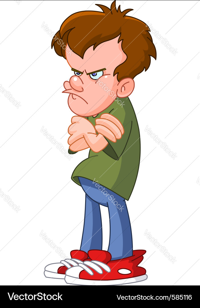 Frustrated Teenager Vector Image