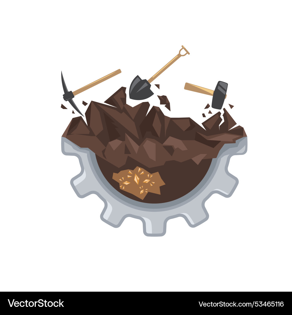 Mining industry icon element design template Mining industry icon element design template Vector Image