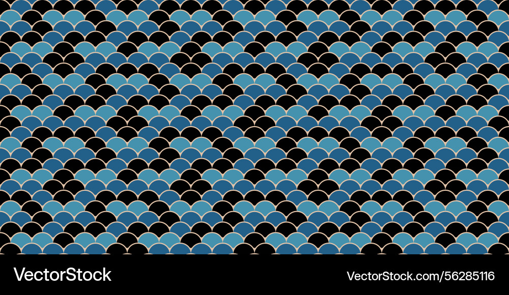Overlapping Blue Scales Pattern vector image