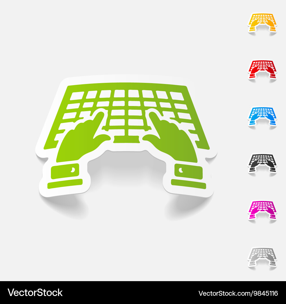 Realistisches Designelement mit Tastatur Vektorbild