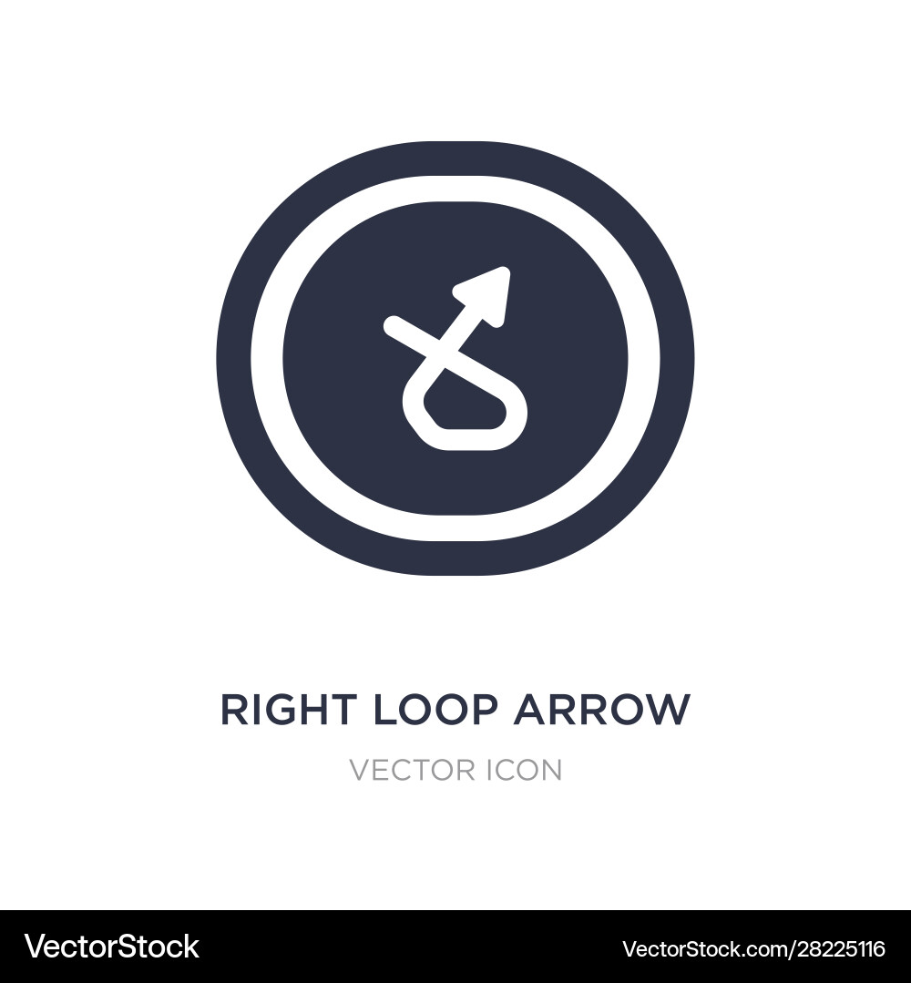 Right loop arrow icon on white background simple Vector Image