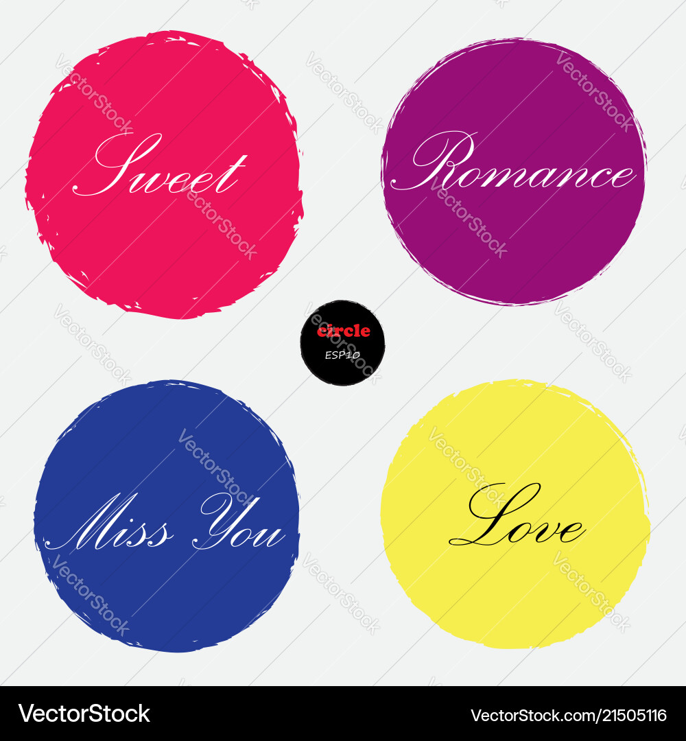 Set of 4 circles design elements for background Set of 4 circles design elements for background vector image