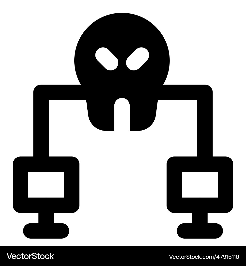 Skull a malware used for hacking networks Vector Image