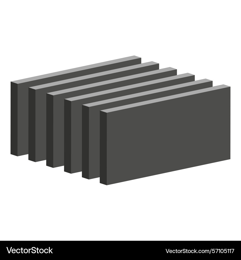 3d block forms gray rectangular shapes volume 3d block forms gray rectangular shapes volume vector image