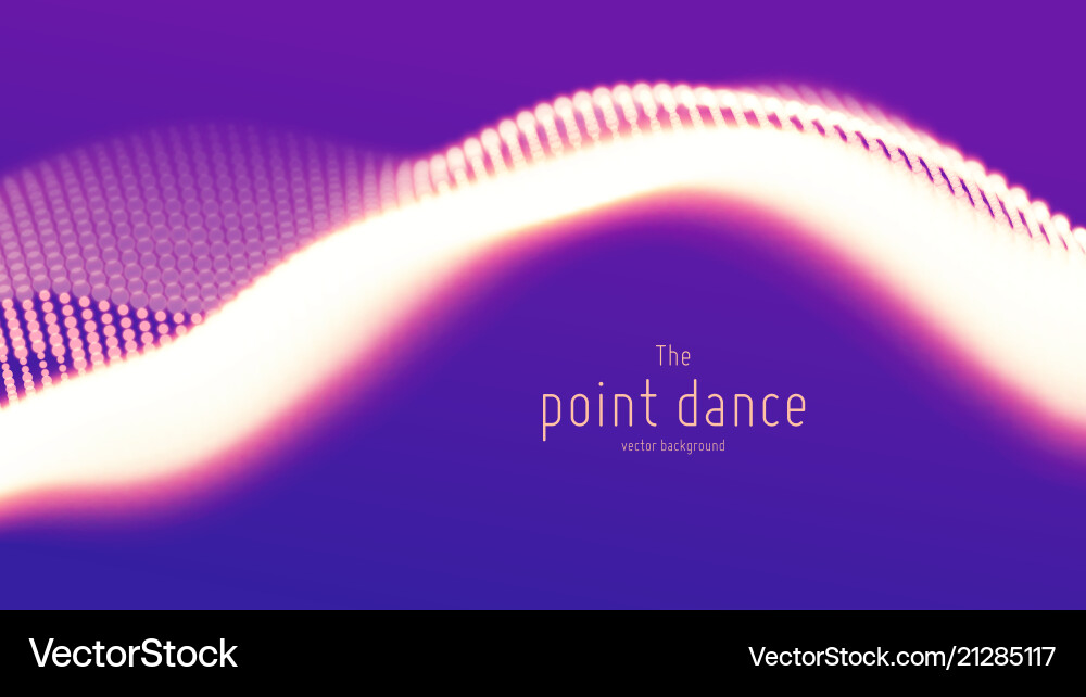 Abstract violet particle wave points array Abstract violet particle wave points array Vector Image